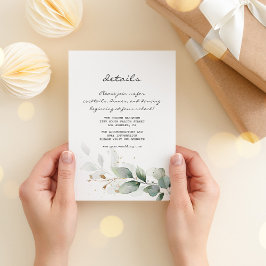 Eukalyptus-Grüne Hochzeitsstimmung Begleitkarte