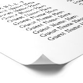 Eukalyptus-Grüne Hochzeitstabelle Poster (Ecke)