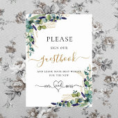 Eukalyptus-Grüne Hochzeitstorbuch Poster