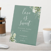 Eukalyptus Grüne Liebe ist süß Sockelschild (In SItu)