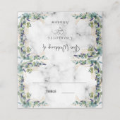 Eukalyptus-grüne Marmornamen Hochzeit Platzkarte (Außenseite Aufgefaltet)
