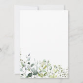 Eukalyptus Grüne Paare Dusche Einladung (Rückseite)