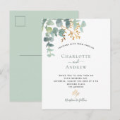 Eukalyptus-Grüne Postkarte (Vorne/Hinten)