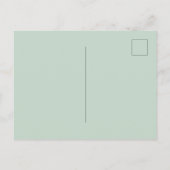 Eukalyptus-Grüne Postkarte (Rückseite)