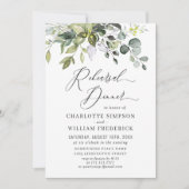 Eukalyptus Grüne Probe Abendessen Einladung (Vorderseite)