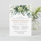 Eukalyptus Grüne Probe Abendessen Einladung (Stehend Vorderseite)