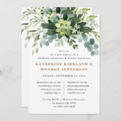 Eukalyptus Grüne Probe Abendessen Einladung (Vorne/Hinten)