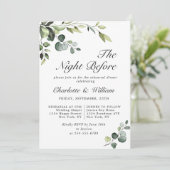 Eukalyptus Grüne Probe Abendessen Einladung (Stehend Vorderseite)