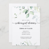 Eukalyptus Grüne Probe Abendessen Einladung (Vorne/Hinten)
