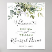 Eukalyptus Grüne Probe Abendessen Poster (Vorne)