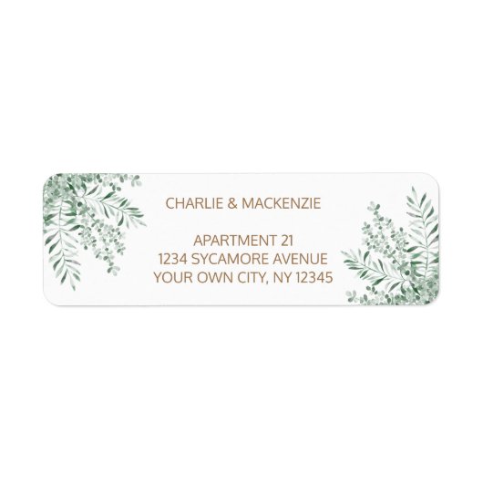 Eukalyptus Grüne Rücksendeadresse (Vorne)