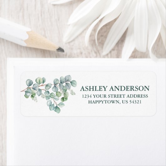 Eukalyptus-grüne Rücksendeadresse (Insitu)