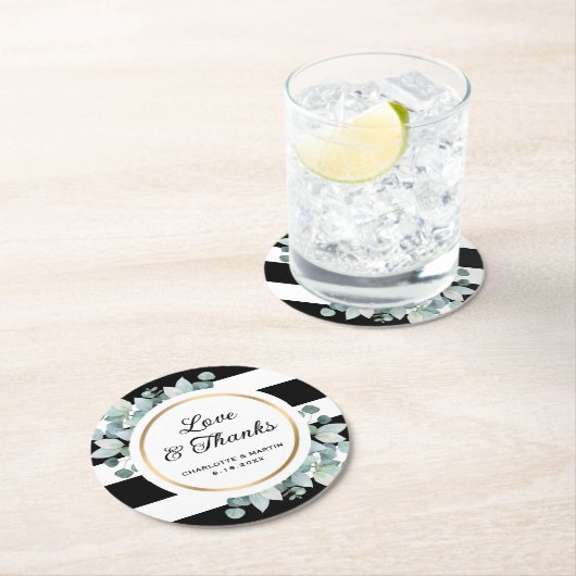 Eukalyptus-Grüne Runder Pappuntersetzer (Vor Ort)