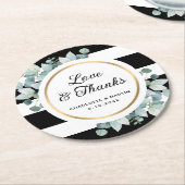 Eukalyptus-Grüne Runder Pappuntersetzer (Angewinkelt)