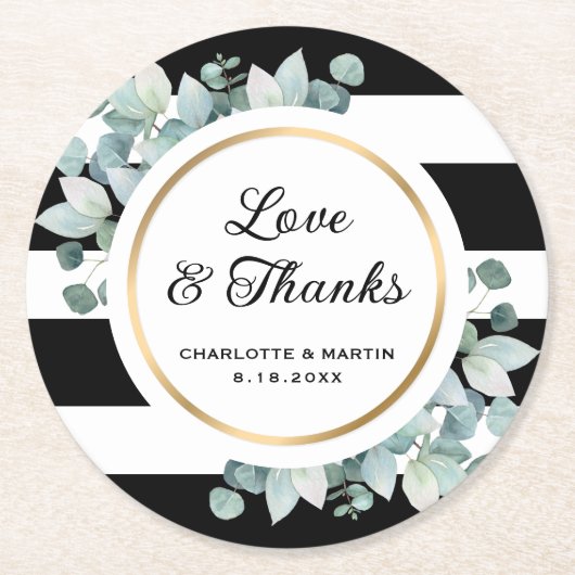 Eukalyptus-Grüne Runder Pappuntersetzer (Vorderseite)