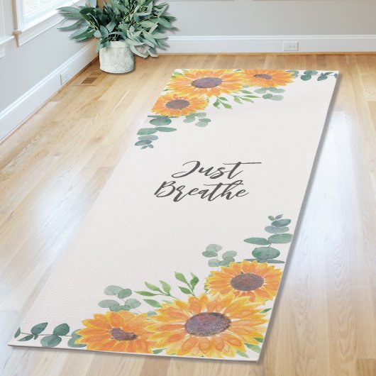 Eukalyptus Grüne Sonnenblume Zitat Yoga Yogamatte