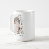 Eukalyptus-Grüne Weihnachten Kaffeetasse (Vorderseite Links)