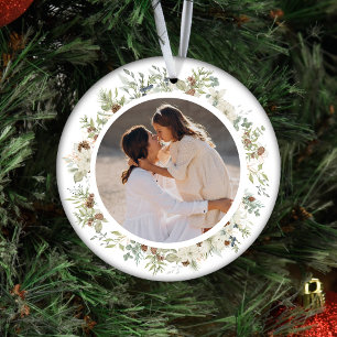 Eukalyptus-Grüne Weihnachten Keramik Ornament