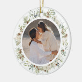 Eukalyptus-Grüne Weihnachten Keramik Ornament (Links)