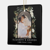 Eukalyptus-Grüne Weihnachten Keramikornament (Links)