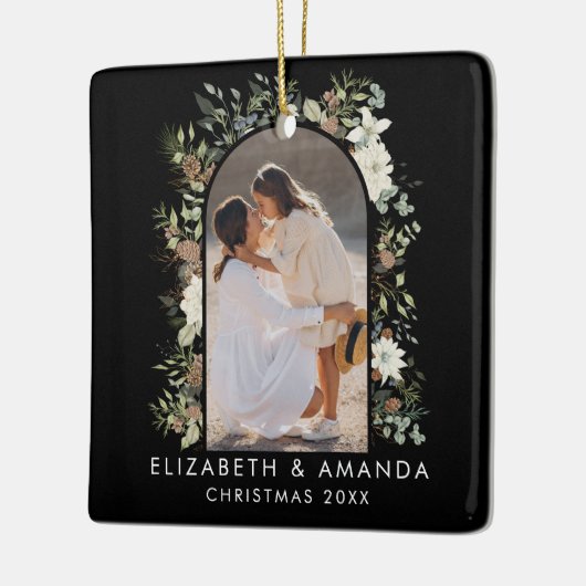 Eukalyptus-Grüne Weihnachten Keramikornament (Links)