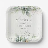 Eukalyptus - Grüne Weinkultur und Erde Pappteller (Vorderseite)