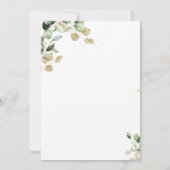 Eukalyptus Grüne Weinkultur und Erde Probe Dinner Einladung (Rückseite)