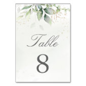 Eukalyptus - Grüne Weinkultur und Erde Tischnummer (Rückseite)