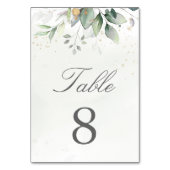Eukalyptus - Grüne Weinkultur und Erde Tischnummer (Vorderseite)