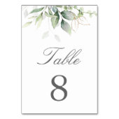 Eukalyptus - Grüne Weinkultur und Erde Tischnummer (Vorderseite)