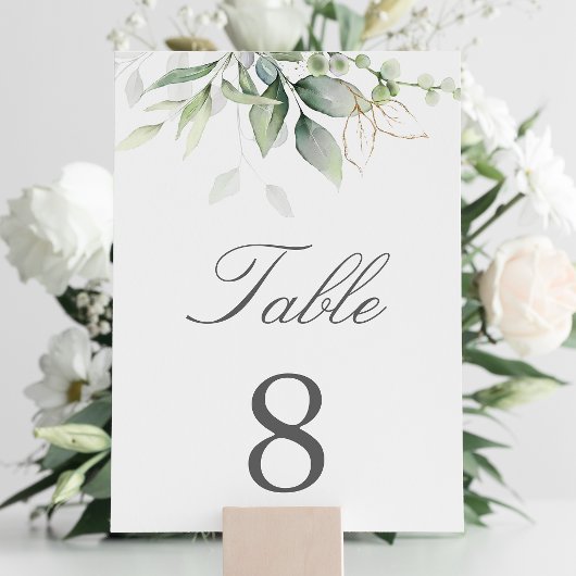 Eukalyptus - Grüne Weinkultur und Erde Tischnummer