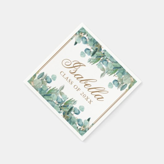 Eukalyptus-Grüner Abschluss Serviette (Ecke)