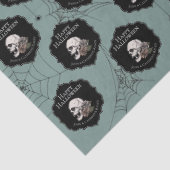 Eukalyptus Grünes Blumenkronenhals Halloween Seidenpapier (Detail)