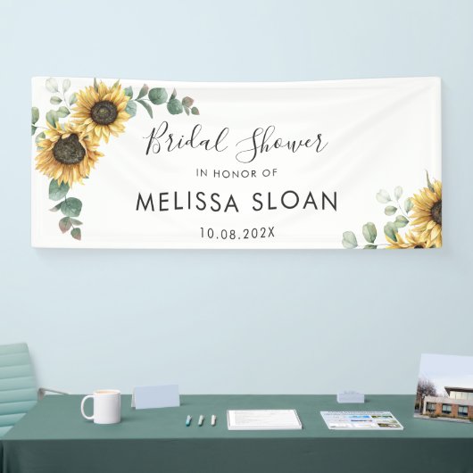 Eukalyptus Grünes Brautparty Banner (Messe)