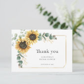 Eukalyptus Grünes Brautparty Dankeskarte (Stehend Vorderseite)