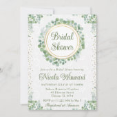 Eukalyptus-Grünes Brautparty Einladung (Vorderseite)