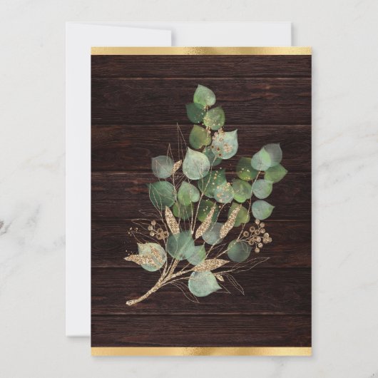 Eukalyptus-Grünes Brautparty Einladung (Rückseite)