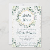 Eukalyptus-Grünes Brautparty Einladung (Vorderseite)