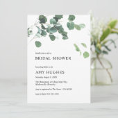 Eukalyptus-Grünes Brautparty Einladung (Stehend Vorderseite)