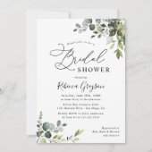 Eukalyptus-Grünes Brautparty Einladung (Vorderseite)