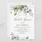 Eukalyptus-Grünes Brautparty Einladung (Vorderseite)