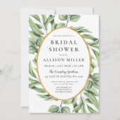 Eukalyptus Grünes Brautparty Einladung (Vorderseite)