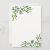 Eukalyptus Grünes Brautparty Einladung (Rückseite)