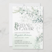 Eukalyptus Grünes Brautparty Einladung (Vorderseite)