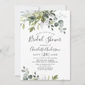 Eukalyptus-Grünes Brautparty Einladung (Vorderseite)