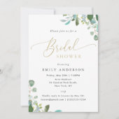 Eukalyptus-Grünes Brautparty Einladung (Vorderseite)