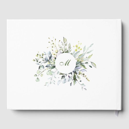 Eukalyptus Grünes Brautparty Foto Gästebuch (Rückseite)