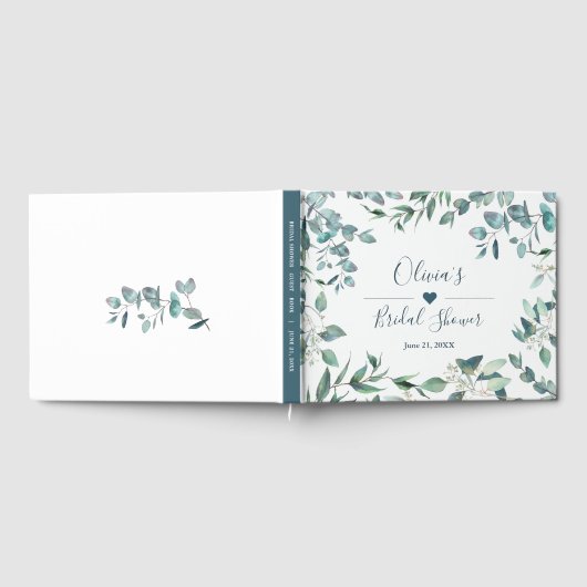 Eukalyptus-Grünes Brautparty Gästebuch (Voll)