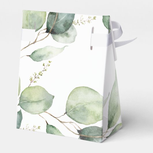 Eukalyptus-Grünes Brautparty Geschenkschachtel (Rückseite)