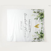 Eukalyptus Grünes Brautparty Hintergrund Wandteppich (Vorderseite (Horizontal))